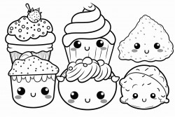 kawaii colouring book
