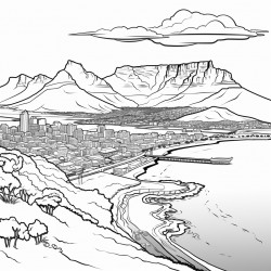 cape town south africa with table mountain as the background