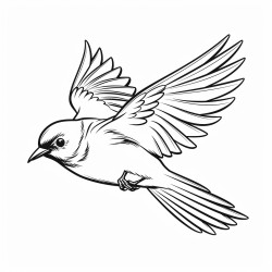 a bird flying