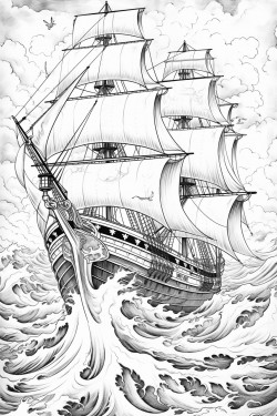 the ship is made to face the waves and the man the troubles