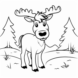 a cute icelandic moose