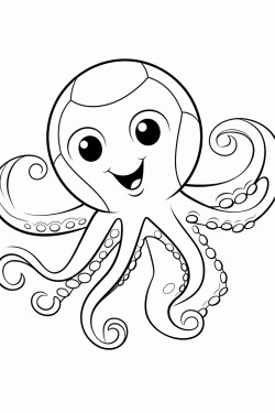 an octopus playing volleyball
