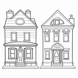 one big house and one small house side by side
