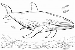 coloring page for kids whale flying cartoon style thick lines no shading  ar 911