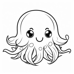 a cute and bold icelandic squid