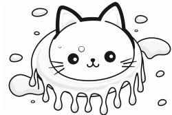 slime stuck on a cat