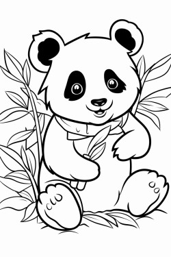 panda eating leaves