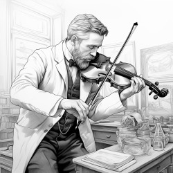man playing the violin