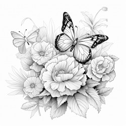 flowers and butterflies