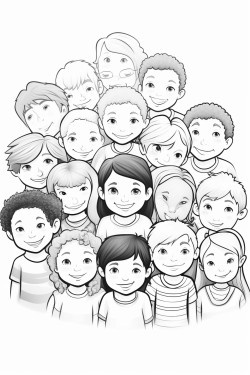 a cute class photo of 8 boys and 15 girls aged 5 yrs old