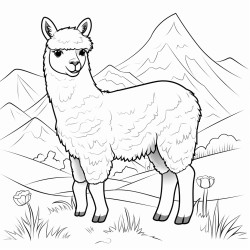 cute fullbody alpaca