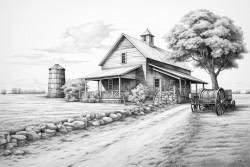 barn and house