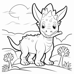 tiny young triceratops