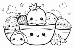 kawaii colouring book