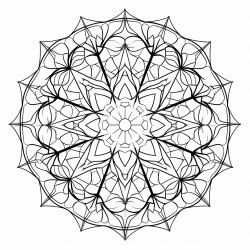 polygonal fractals  fractal patterns of polygons forming a complex mandala symmetrical