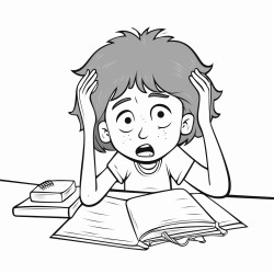 student reading their exam results and they are sad