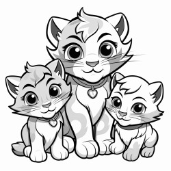 family cubs of kitty