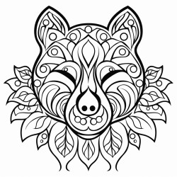 bear paw with designs inside
