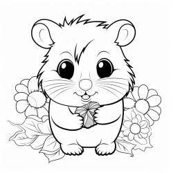 a cute hamster eating sunflower seeds