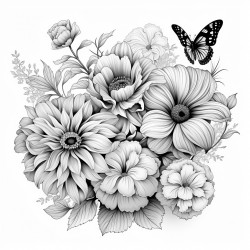 flowers and butterflies
