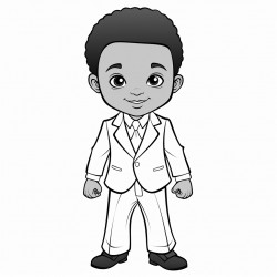 african american toddler boy in a suit
