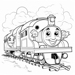a train with pandas