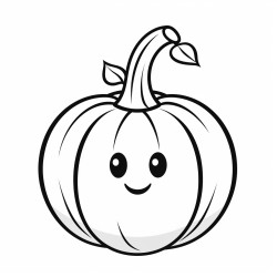 simple pumpkin with a stem