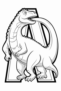 dinosaur shaped letter a