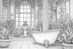 art deco bathroom sink plandtsm floral walls