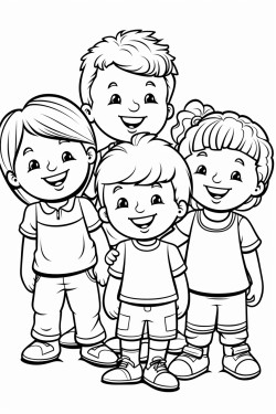 2 boys and 6 girls teens having fun