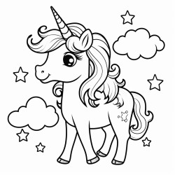 a cute horseunicorn
