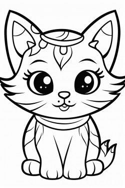 cat with colorful hair