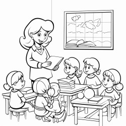 una zarigueya que es profesor y educa a los nios