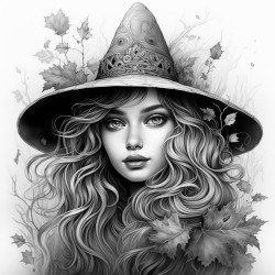 beautiful witch розмальовка