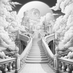 swirling stairs to the clouds