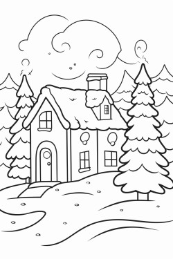 christmas scenery with no background