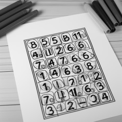 multiplication fact color by number