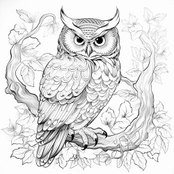 a whimsical forest owl