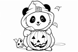 halloween ghost panda