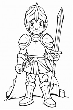 a brave knight standing tall with his sword and shield ready for an adventure