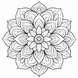 un coloriage pour adulte fminin style mandala pas dombre assez simple  colorier