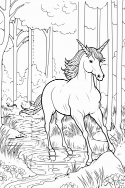 unicorn on nature trail
