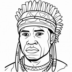 confused native african man