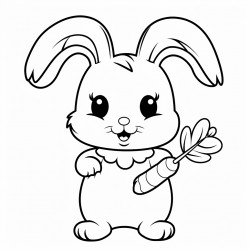 bunny with a big carrot