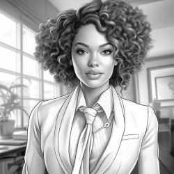 black woman dressed in business suit