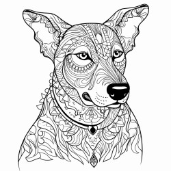 chien beauceron de 1an une femelle avec un collier