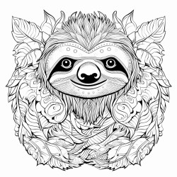 sloth coloring page