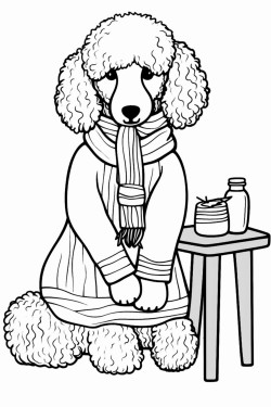 a standard poodle knitting
