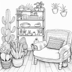 un coin lecture bohme avec un fauteuil en rotin suspendu coussins ethniques tapis marocains plantes