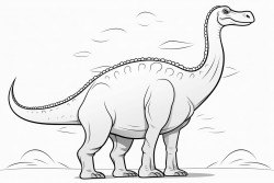 brachiosaurus with simple background